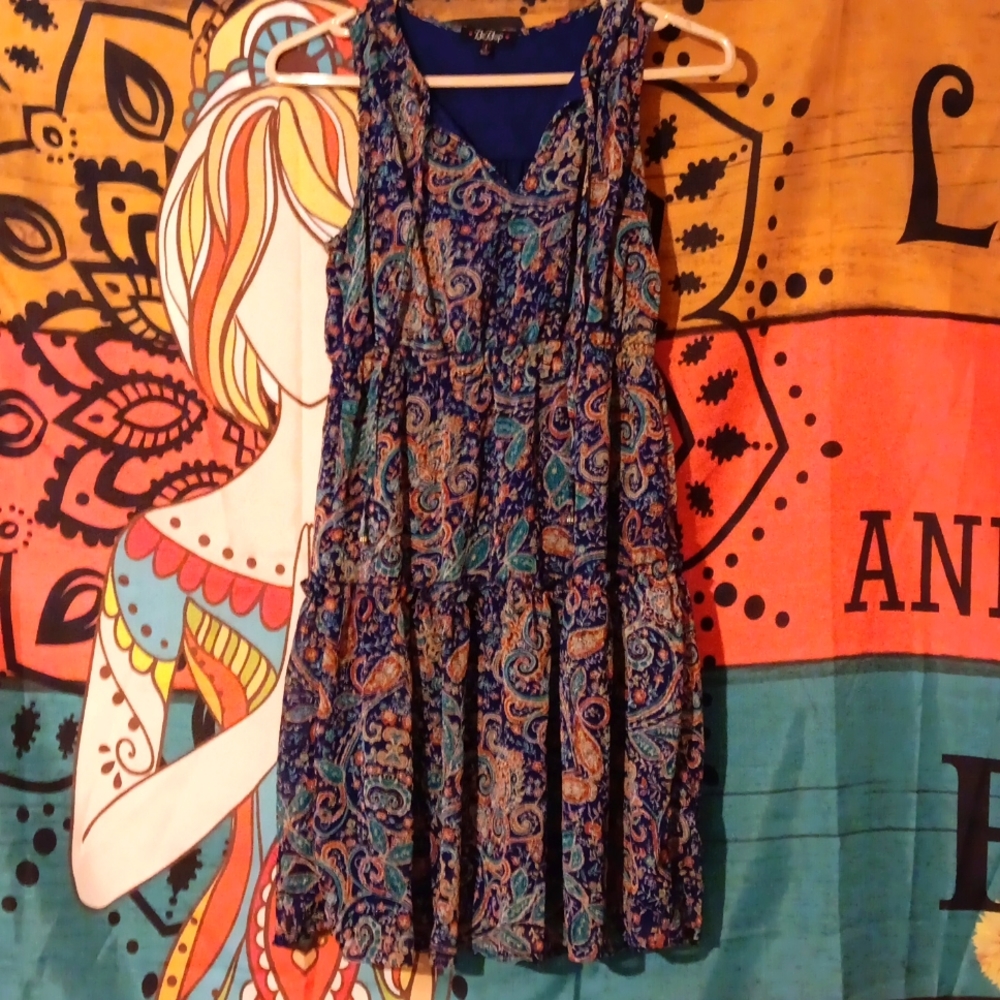 Bebop small sleeveless dress ruffled collar